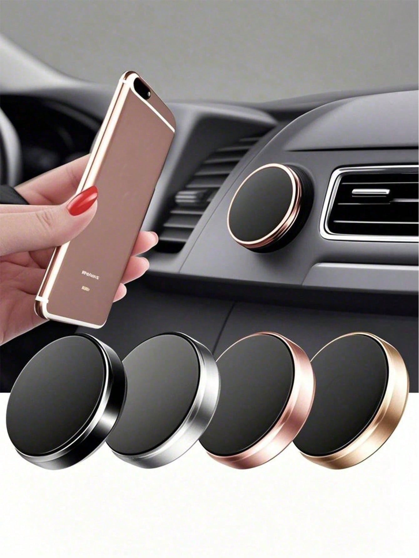 Interior Design Visualizer - 1/2 Round Magnetic Car Phone Holder,
