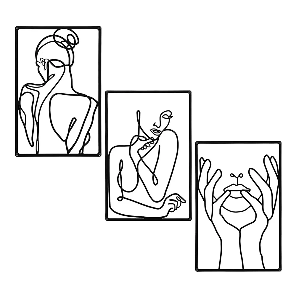 3pcs Stunning Line Drawing Dec - Interior Design Home recension och pris