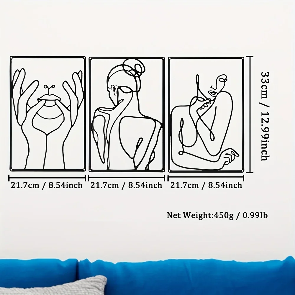 3pcs Stunning Line Drawing Dec - Interior Design Home recension och pris