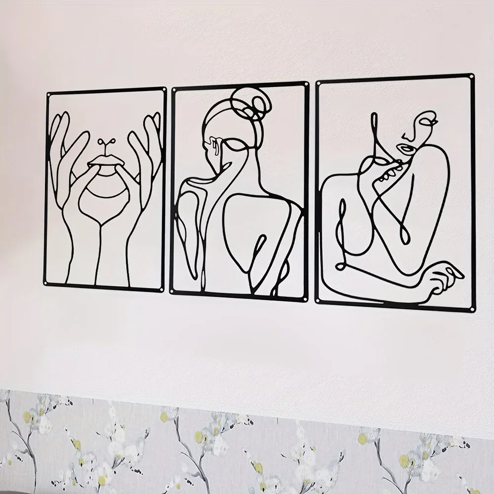 3pcs Stunning Line Drawing Dec - Interior Design Home recension och pris