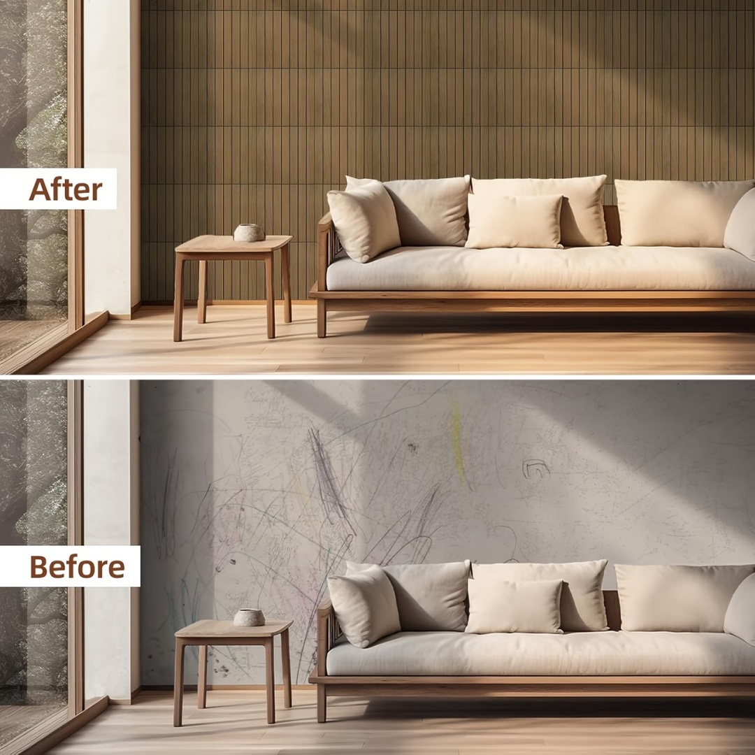 2D Self-Adhesive PVC Wood Grai - Wall Panel 3D Texture recension och pris