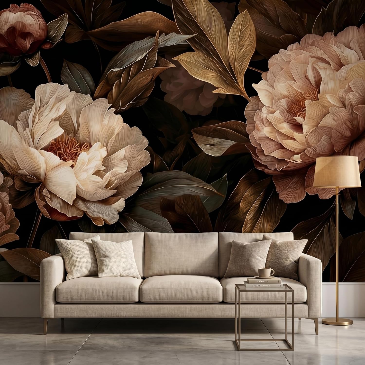 Elegant Peony Floral Tapestry  - Interior Design Home recension och pris