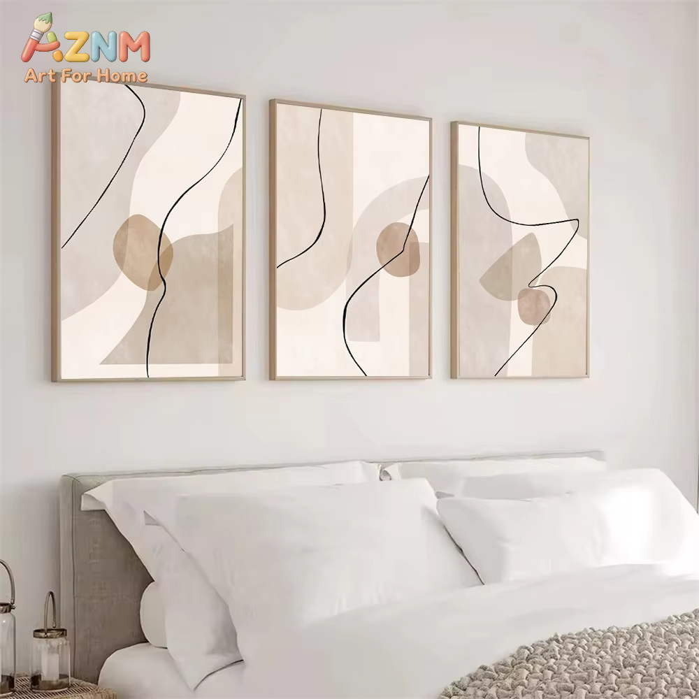 Abstract Beige Geometry Line W - Interior Design Home recension och pris