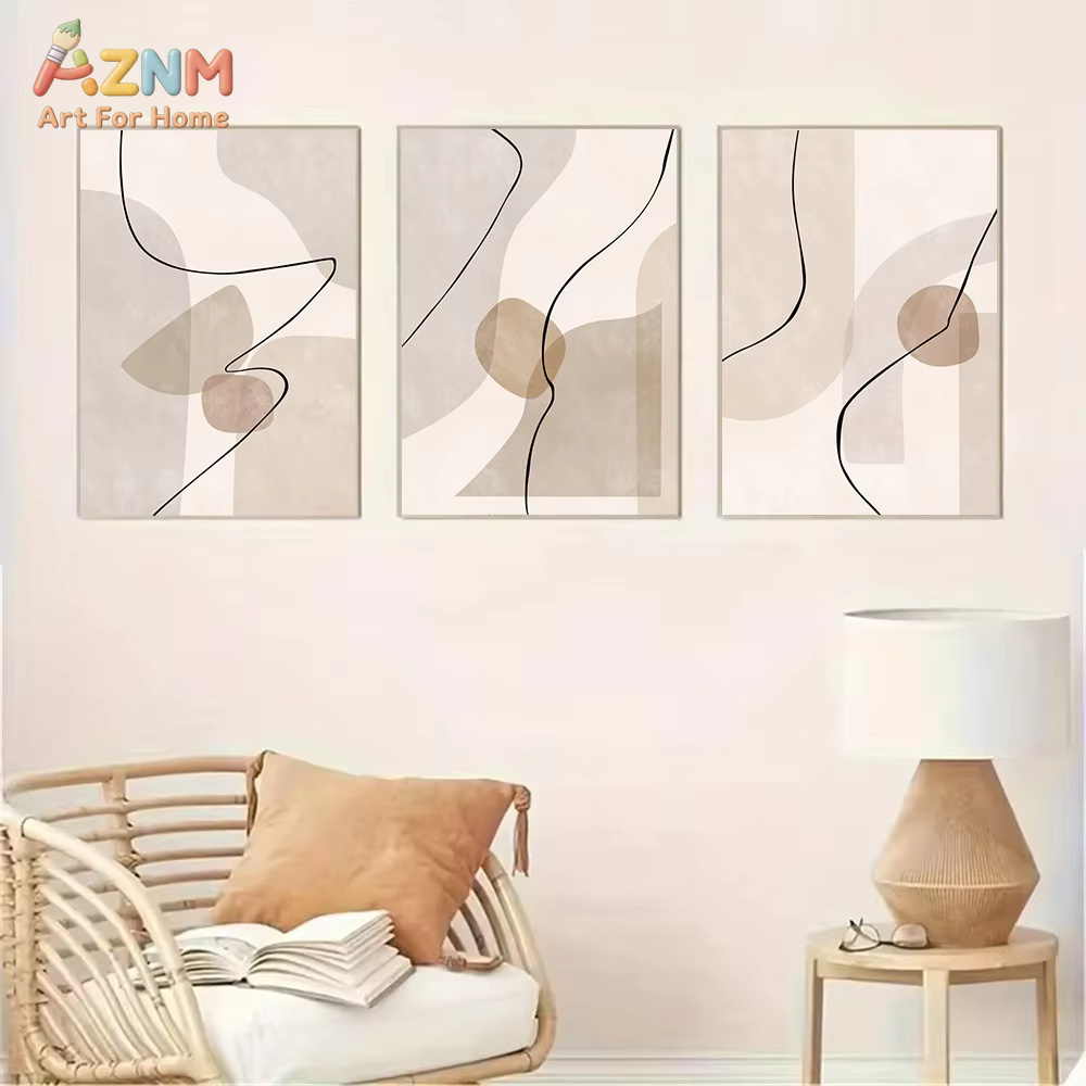 Abstract Beige Geometry Line W - Interior Design Home recension och pris