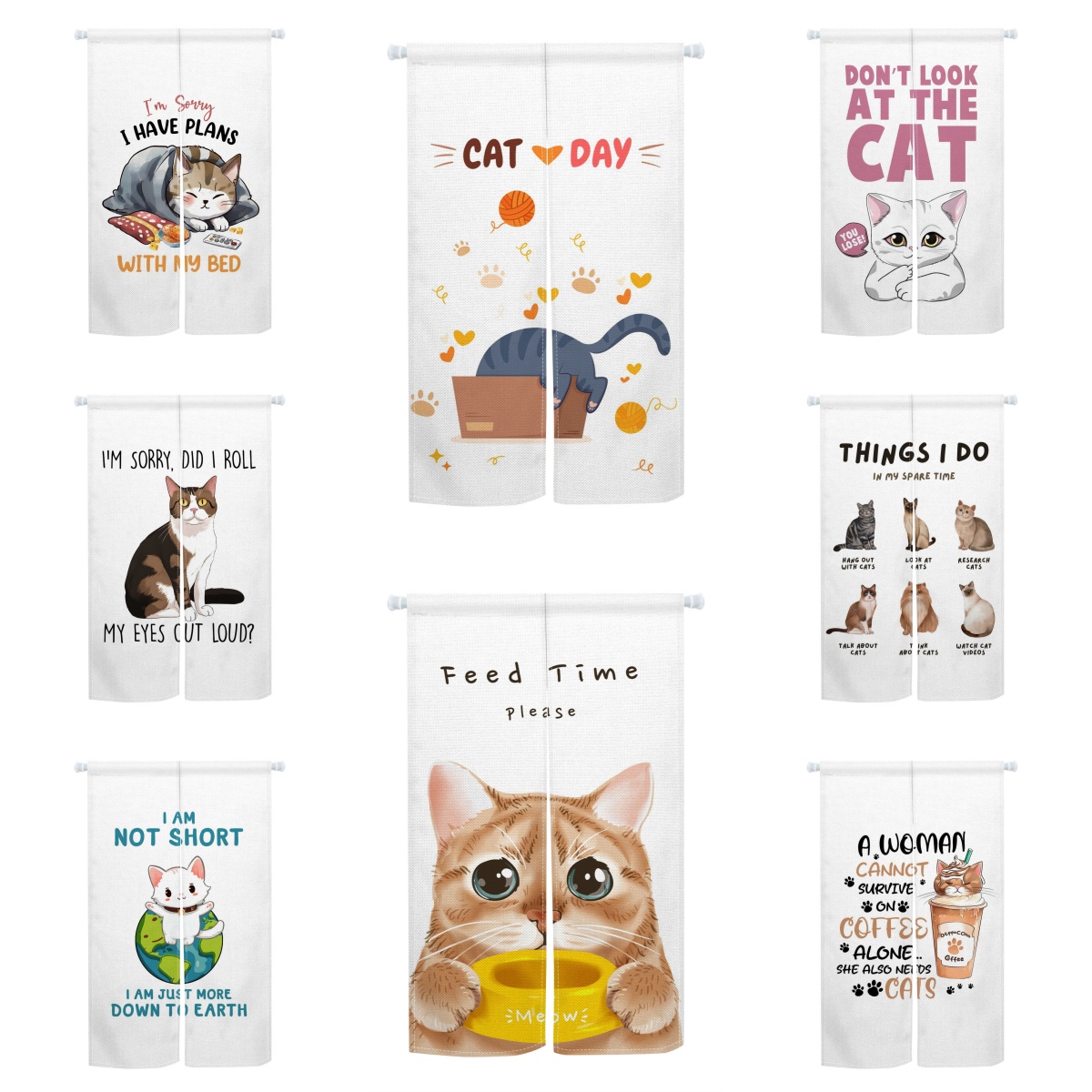 Cute Cat Noren Door Curtain Fu - Interior Design Youtube recension och pris