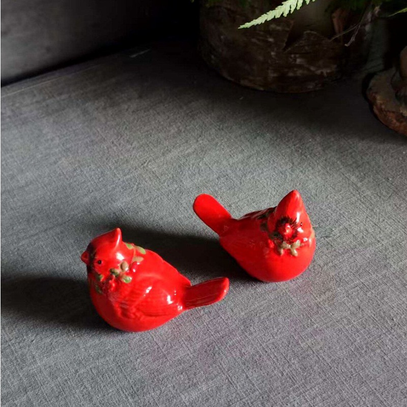 Nordic Ceramic Red Festive Bir - Interior Design School recension och pris