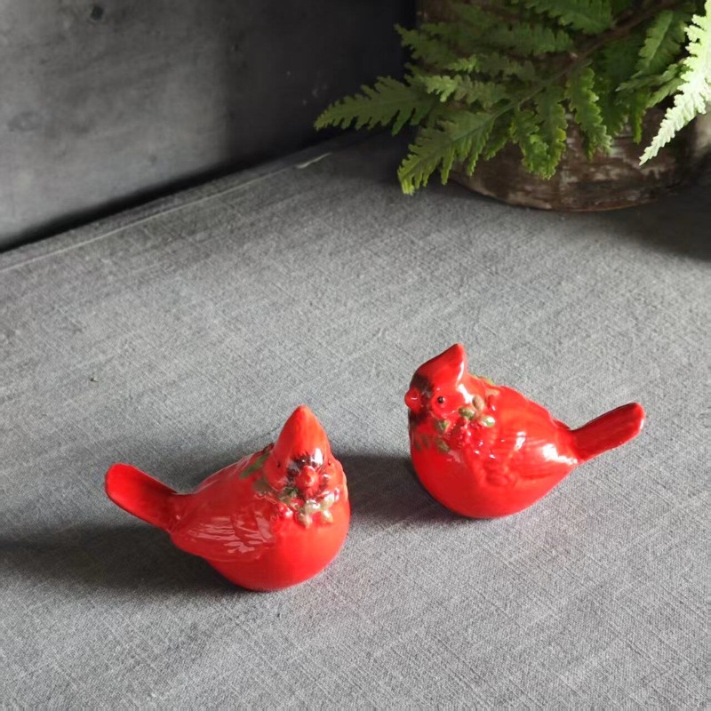 Nordic Ceramic Red Festive Bir - Interior Design School recension och pris