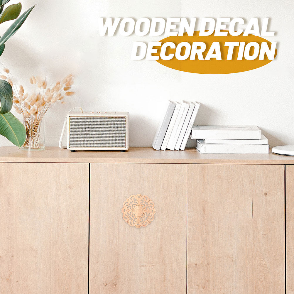 Premium Solid Wood Carved Appl - Interior Design Visualizer recension och pris