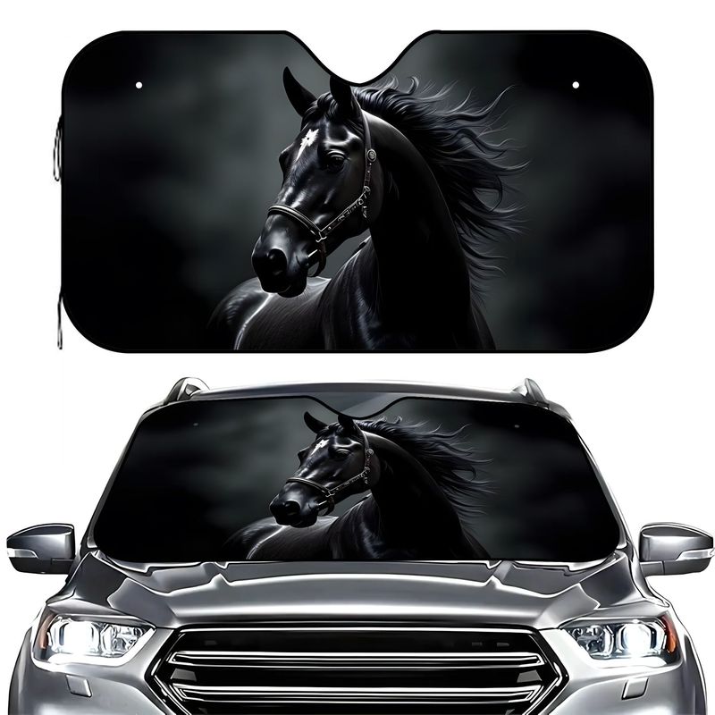 Black Horse Pattern Sun Visor  - Interior Design Its recension och pris